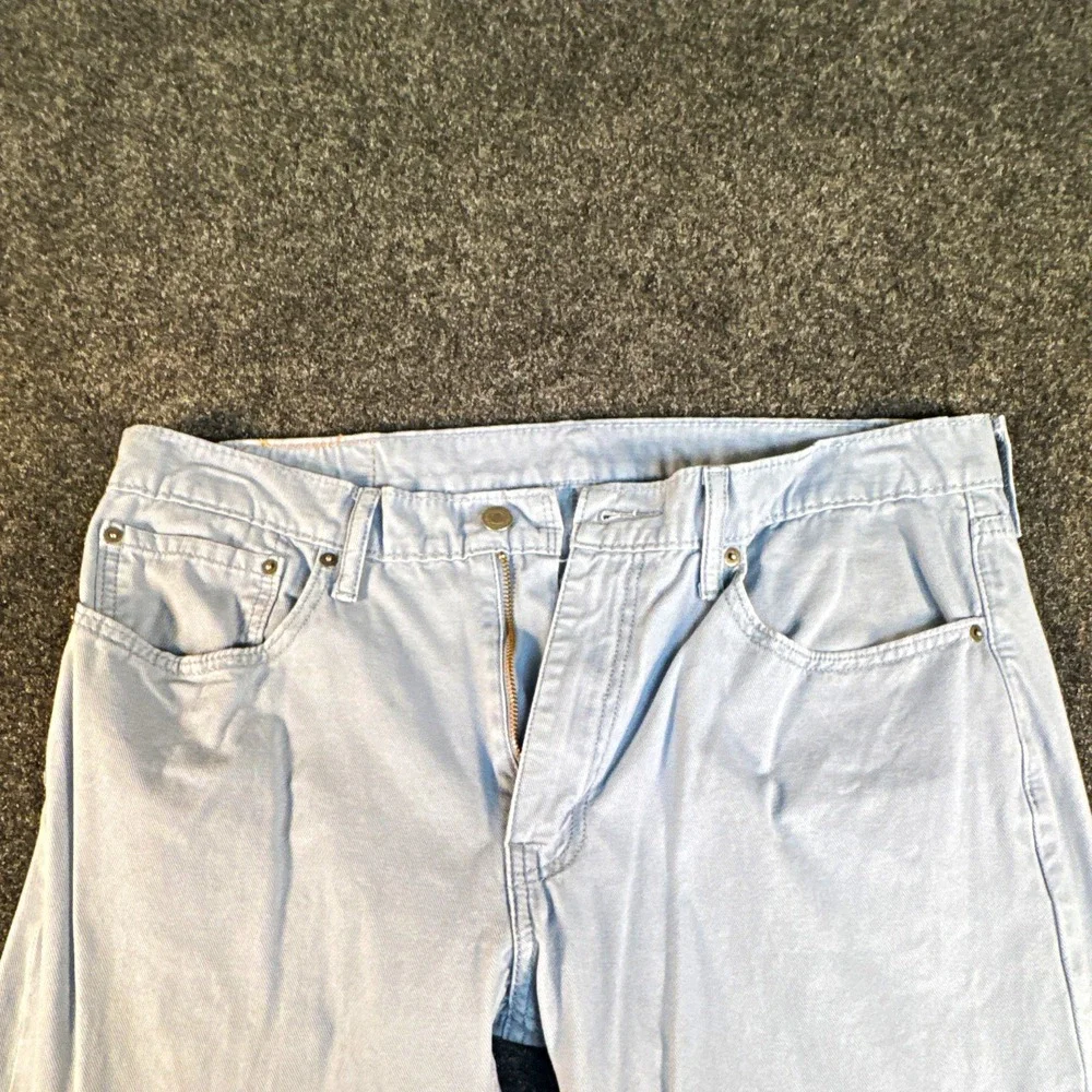 Levi's 502 Men's 36x30 (altered) Light Blue Tapered Mid-Rise Jeans 5-Pocket 1226